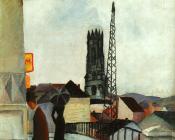 奥古斯特 马克 : Catedral of Freiburg in the Switzerland